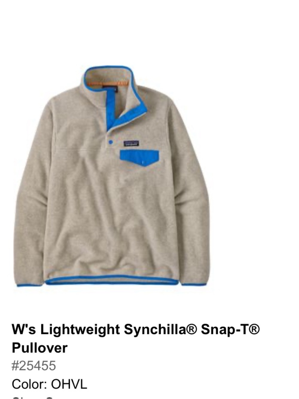 NWOT Patagonia Synchilla Pullover
